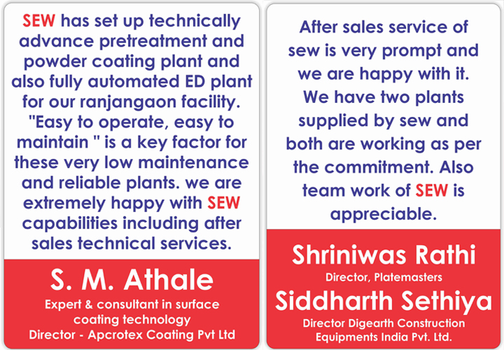 SEW Surface Coating Pvt. Ltd., Manufacturer, Supplier Of Powder Coating Plants, Surface Coating Plants, Surface Coating Machinery